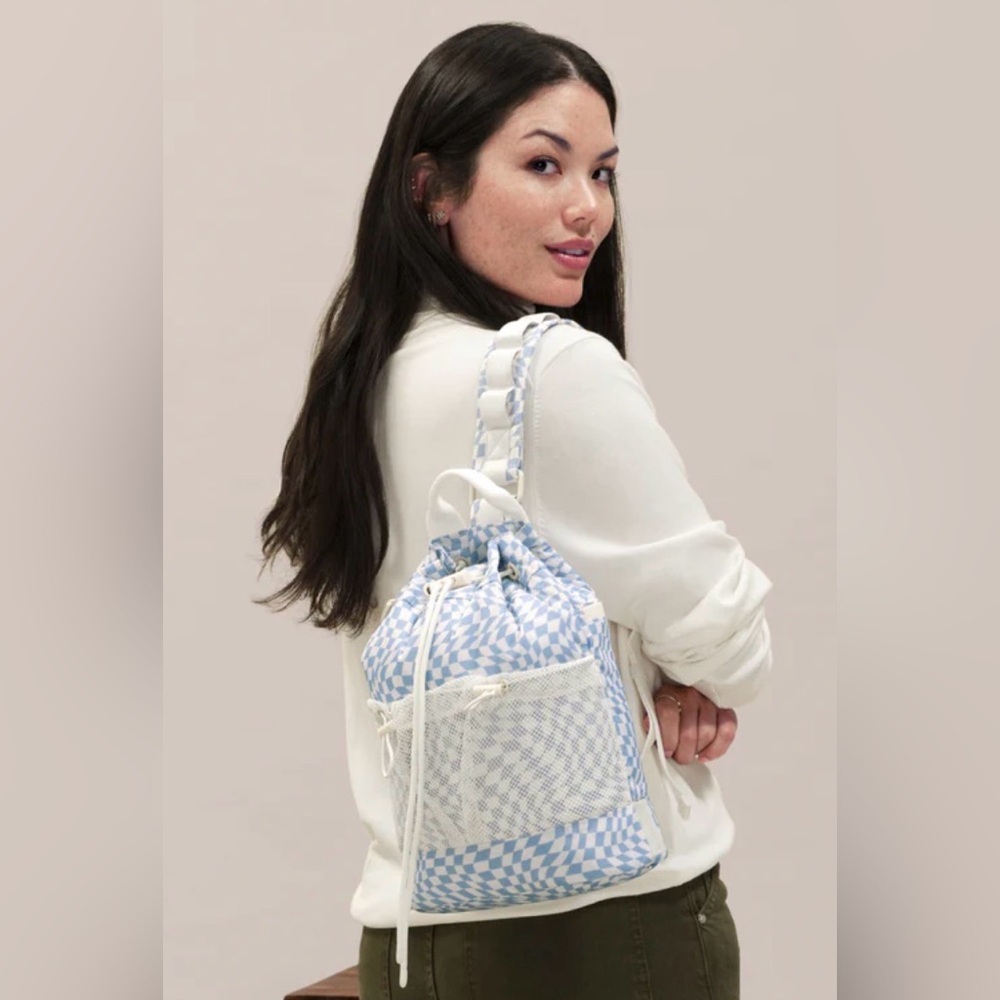 DAGNE DOVER NOVA SLING BAG - Blue and White Checker